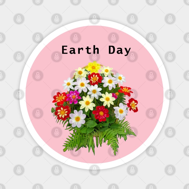 Earth Day Bouquet Magnet by ellenhenryart